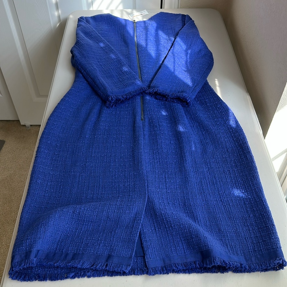 J. CREW Royal Blue Long Sleeve Dress - Picture 7 of 16